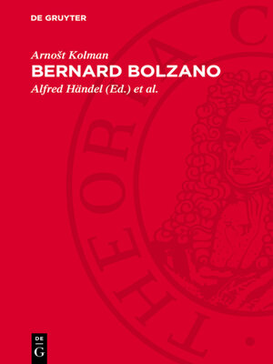 cover image of Bernard Bolzano
